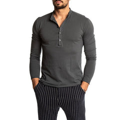 Men's Solid Color Long Sleeve O-neck T-shirts - Fashionable and Comfortable Spring Wear - Farefe