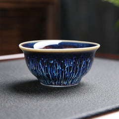 Single Kung Fu For Changing Tea Bowls - Retro Chinese Ceramic Tea Tableware with Colored Glaze Technology - Farefe