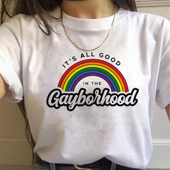 Women's Gay Pride Rainbow Short Sleeve T-shirt - Farefe