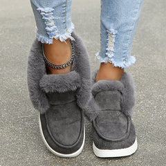 Snow Boots Warm Winter Shoes Plush Fur Ankle Boots for Women