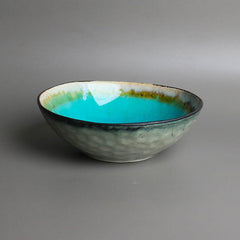 Creative Porcelain Japanese Style Colored Glaze Rice Bowl Set - Pack of 1 - Farefe