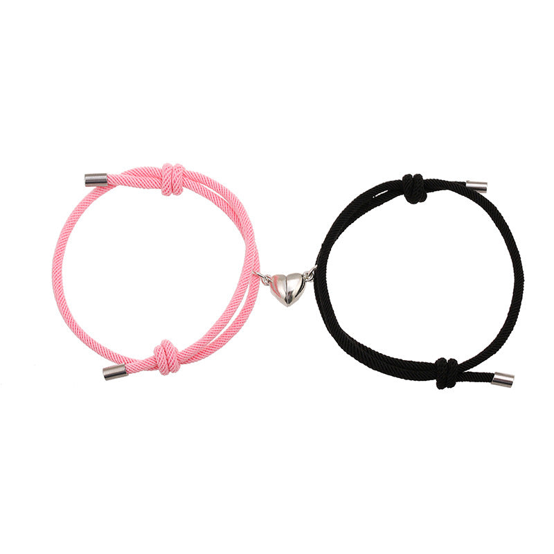 Simple Nylon Love Magnetic Bracelet - Make a Stylish Statement with This Love-Inspired Bracelet - Farefe