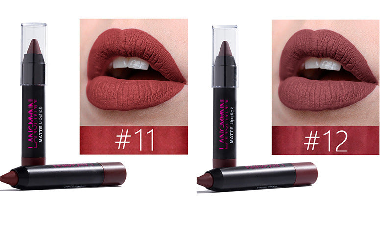 12-Piece Long-Lasting Matte Lipstick Set for Stunning Lip Looks - Farefe