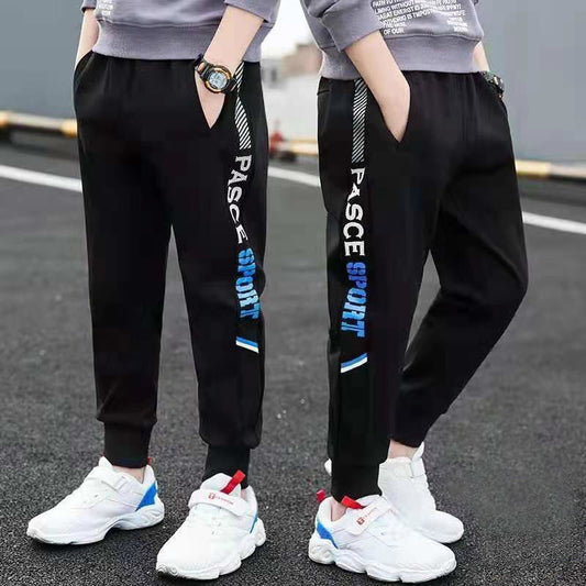 Children's Loose Casual Sports Pants - British Style Trousers, Polyvinyl Alcohol Fiber, Striped Pattern - Farefe