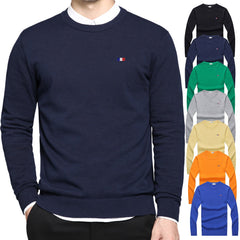 Cotton Embroidery Long Sleeve Fashion Men's Sweater