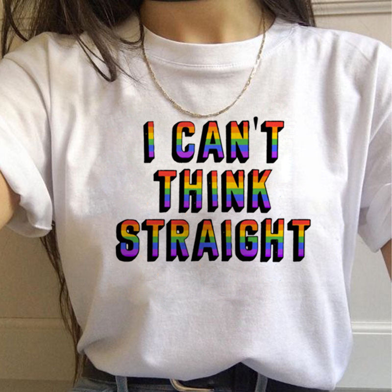 Women's Gay Pride Rainbow Short Sleeve T-shirt - Farefe