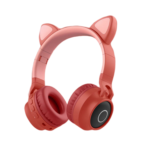 LED Light Cat Ear Headphones Wireless Bluetooth 5.0 Headset Foldable Kids Headphone