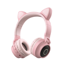 LED Light Cat Ear Headphones Wireless Bluetooth 5.0 Headset Foldable Kids Headphone