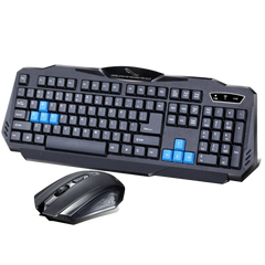 1 Set Of Durable Wireless Black Keyboard Mouse Combos For Office & Home Computer Gam - Farefe